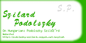 szilard podolszky business card